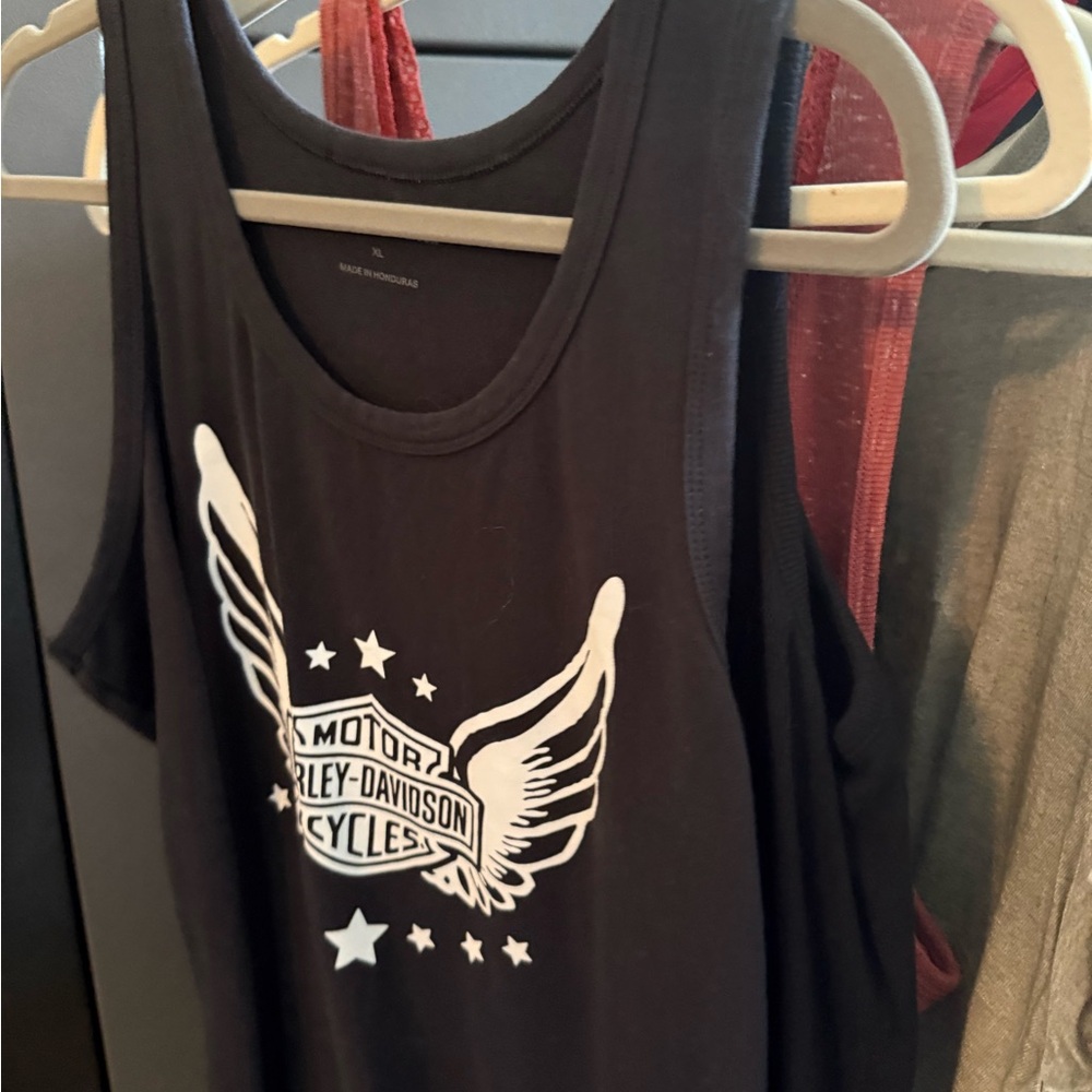 Harley-Davidson Black Tank Top with White Logo